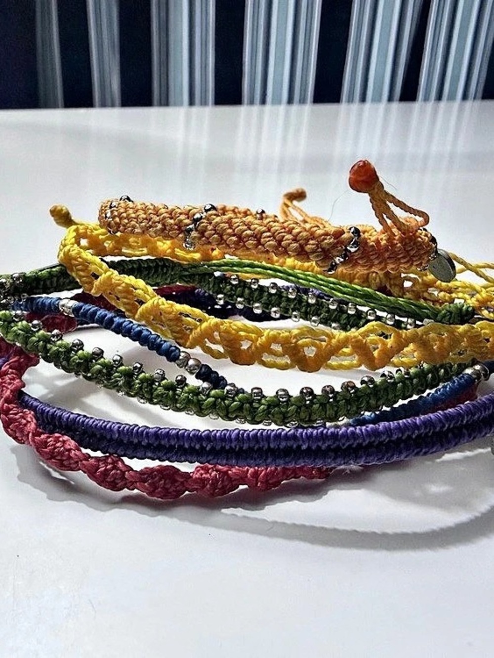 Wakami Multicolor Braided Bracelet Stack Like New